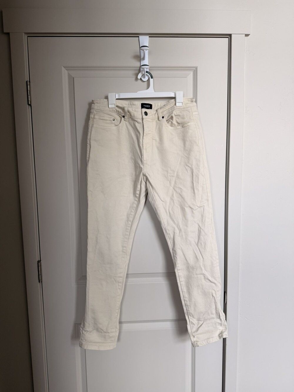 Pull&Bear Ecru Denim Jeans Button Fly Front Sz 34x34 Standard Fit Jean Mens